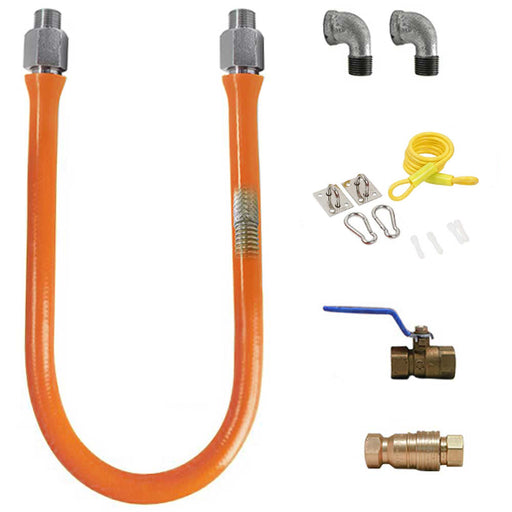 Prepline QD3460 Gas Hose Connector Kit with Quick Disconnect, 3/4" x 60" - Top Restaurant Supplies - Gas Hose Connector Kit with Quick Disconnect - Prepline