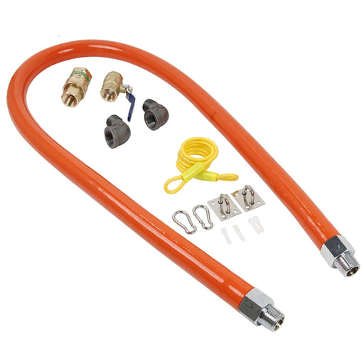 Prepline QD3460 Gas Hose Connector Kit with Quick Disconnect, 3/4" x 60" - Top Restaurant Supplies - Gas Hose Connector Kit with Quick Disconnect - Prepline