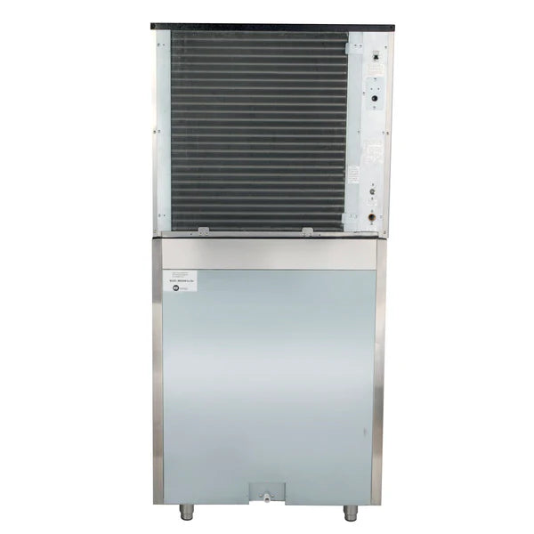Máquina de hielo modular de la serie inteligente Maxx Ice MIM1000-B580, 1000 lb, cubos a la mitad con depósito de almacenamiento, acero inoxidable