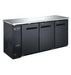 SABA SBB-24-72B 72" Three Door Back Bar Cooler (Black) - Top Restaurant Supplies