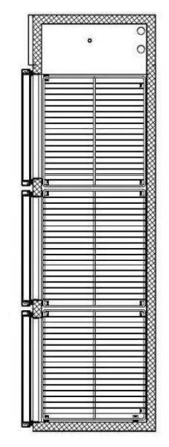 SABA SBB-24-72B 72" Three Door Back Bar Cooler (Black) - Top Restaurant Supplies