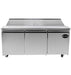 SABA SPS-72-18 72" Three Door Sandwich Prep Table with Pans Stainless Steel - Top Restaurant Supplies