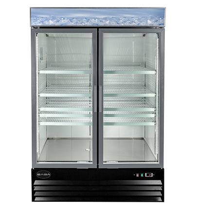 SABA SM-45F 53" Two Glass Door Merchandiser Freezer, 45 Cu. Ft. - Top Restaurant Supplies