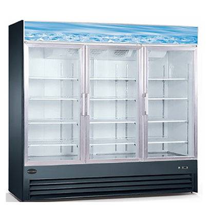 SABA SM-72R 78" Three Glass Door Merchandiser Refrigerator, 63 Cu. Ft. - Top Restaurant Supplies