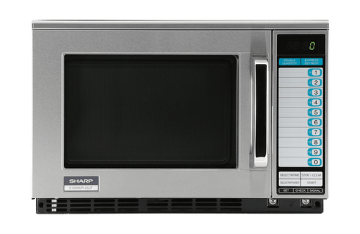 Sharp R-25JTF Heavy Duty Commercial Microwave Oven with 2100 Watts - Top Restaurant Supplies