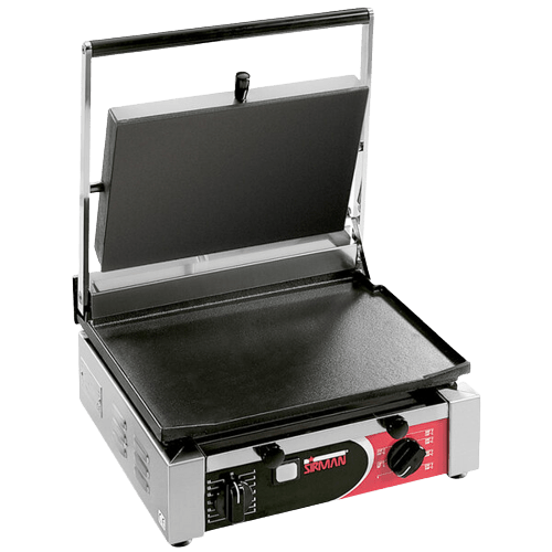 Sirman 34A2401105SI CORT LL 10"x15" Panini Grill Flat Top and Flat Bottom with Timer - Top Restaurant Supplies