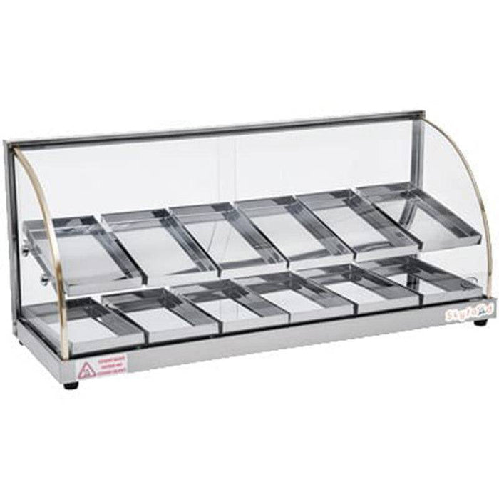 Skyfood FWDE2-37 37" Food Warmer Display Case, Double Shelf, Economy - Top Restaurant Supplies