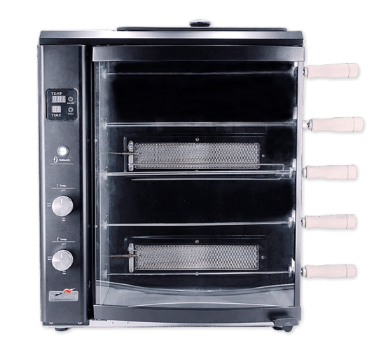 Skyfood BG-05LXK BLACK Gas Rotisseries Grill 5 Skewer with Upper Tray - Top Restaurant Supplies