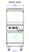 Standard Range SR-R24-24MG-NG 24" Natural Gas Commercial Range with 24" Griddle Top, 1 Oven, 93,000 BTU - Top Restaurant Supplies