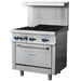 Standard Range SR-R36-24CB-NG 36" Natural Gas Commercial Range with 2 Burner, 24" Charbroiler, 1 Oven, 153,000 BTU - Top Restaurant Supplies