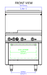 Standard Range SR-R36-24CB-NG 36" Natural Gas Commercial Range with 2 Burner, 24" Charbroiler, 1 Oven, 153,000 BTU - Top Restaurant Supplies