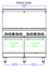 Standard Range SR-R48-NG 48" Natural Gas Commercial Range with 8 Burner, 2 Oven, 306,000 BTU - Top Restaurant Supplies