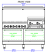 Standard Range SR-R60-24RG-NG 60" Natural Gas Range with 6 Burners, 24" Raised Griddle and 2 Oven-306,000 BTU - Top Restaurant Supplies