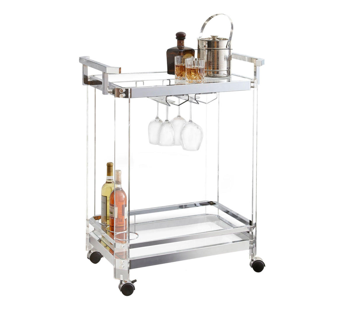 Aerin Server Cart - Silver | Top Restaurant Supplies