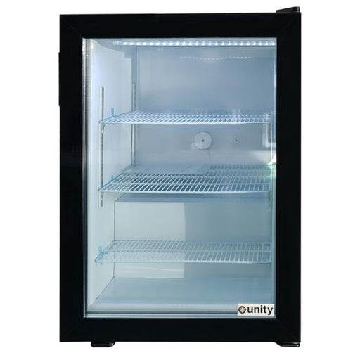 Unity U-CF3 24" Black Glass Swing Door Countertop Display Freezer - 3.5 cu ft. - Top Restaurant Supplies
