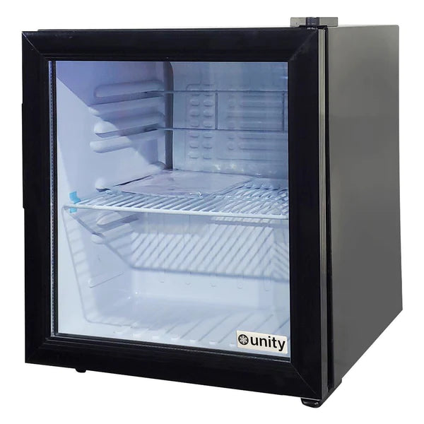 Unity U-CR1 17" Black Countertop Display Refrigerated Merchandiser - 1.8 cu ft. - Top Restaurant Supplies