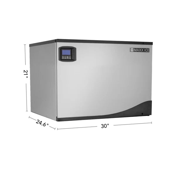 Máquina de hielo modular de la serie inteligente Maxx Ice MIM370NH-B580N, 30" de ancho, 361 lb, certificación Energy Star, en acero inoxidable