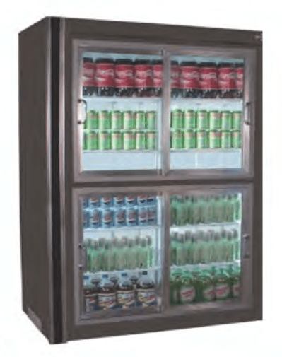 Universal Coolers RW-73 73" Four Sliding Glass Door Refrigerator with 8 Shelves, Remote - Top Restaurant Supplies