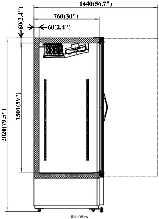 Valpro VP2R-48M Two Swing Full Glass Door Merchandiser Refrigerator – 48 Cu. Ft. - Top Restaurant Supplies