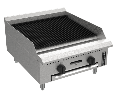 Venancio PCB24G-CT 24" Countertop Charbroiler with 2 Burners, Prime Series - Top Restaurant Supplies