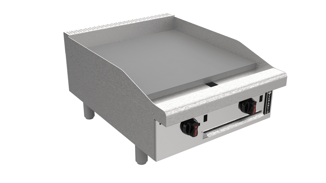 Venancio R24CT-24G 24" Elite Manual Griddle with 2 Burners, 3/4" Thick Plate, Restaurant Series - Top Restaurant Supplies