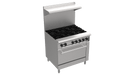 Venancio PRM36G-ST 36" Range Combo with 2 Burners, 2 Griddle, 1 Oven, Prime Series - Top Restaurant Supplies
