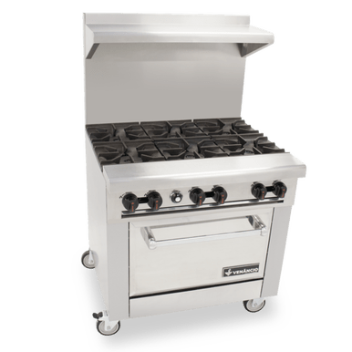 Venancio R482ST-24B24G 48" Elite Combo Range with 4 Burners, 2 Manual Griddle on right, 2 Oven, Restaurant Series - Top Restaurant Supplies