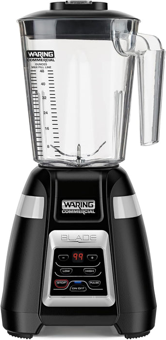Waring Commercial BB340 Blade 1 HP Blender, 2-Speed Key Pad with Pulse and 99 Second Countdown Timer , 48 oz BPA Free Copolyster Container, 120V, 5-15 Phase Plug, Black - Top Restaurant Supplies - Blender - Waring