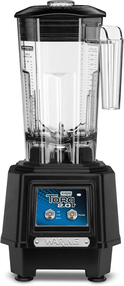 Waring Commercial TBB145 TORQ 2 Horsepower Blender, 2 Speed Toggle Switch Controls, with 48 oz. BPA Free Container, 120V, 5-15 Phase Plug, 9 x 15.75 x 11.5 inches, Multicolor - Top Restaurant Supplies - Blender - Waring