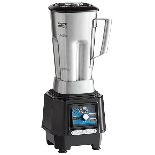 Waring TBB175S6 2 hp Torq 2.0 Blender with Electronic Touchpad Controls, Variable Speed Control Dial, and 64 oz. Stainless Steel Container - 120V - Top Restaurant Supplies - Blender - Waring