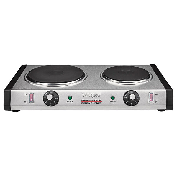 Waring WDB600 Double Burner Solid Top Countertop Range - 1800W - Top Restaurant Supplies - Burner - Waring
