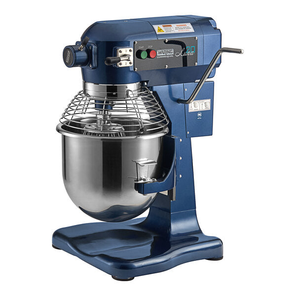 Waring Luna WSM20L 20 Qt. Planetary Stand Mixer with Guard & Standard Accessories - 120V, 1 hp - Top Restaurant Supplies - Stand Mixer - Waring