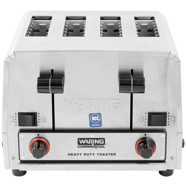 Waring WCT850 Heavy Duty Commercial Combination Switchable Bread and Bagel Toaster 4 Slice - 208V - Top Restaurant Supplies - Toaster - Waring