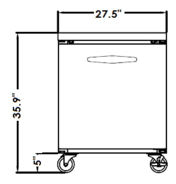 Kool-It KUCF-27-1 27'' Undercounter Freezer, 7 Cu. Ft. - Top Restaurant Supplies
