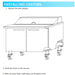 Kool-It KST-27-1 27 Sandwich Prep Table, 7 Cu. Ft. - Top Restaurant Supplies