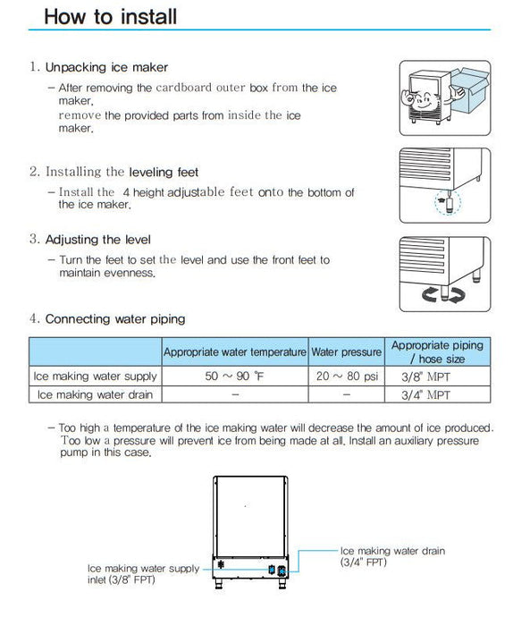 Kool-It KCU-180-AH Undercounter Ice Maker, 177 Lbs. Per Day, Undercounter, Half Cube Style Ice - Top Restaurant Supplies