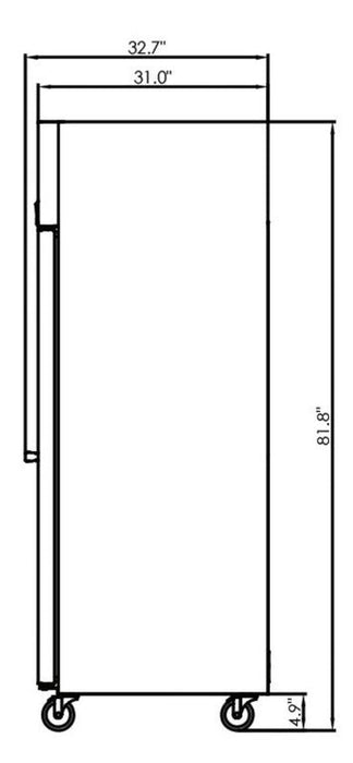 Kool-It KTSR-2 Double Door Refrigerator Top Mount, 53.9" Wide, 43 Cu. Ft. - Top Restaurant Supplies