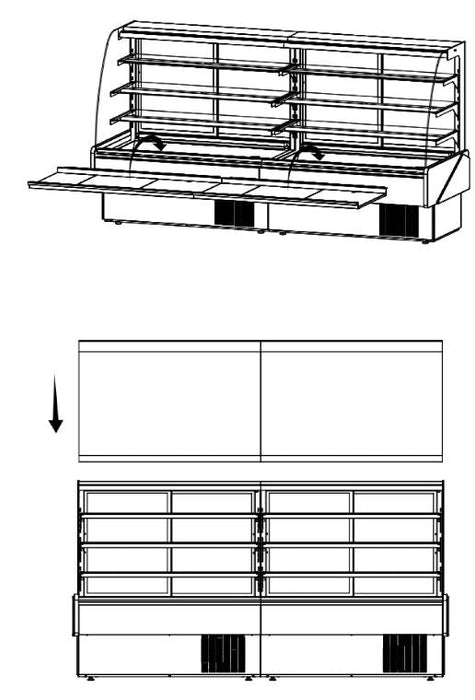 Hydra Kool KBD-CG-40-D Curved Glass Bakery Deli Case - Top Restaurant Supplies
