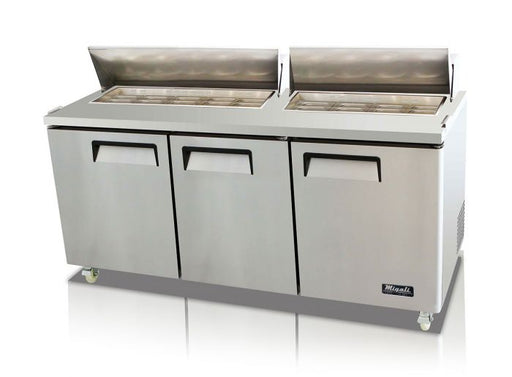 Migali  72" 18 Pan, Sandwich Prep Table, Competitor Series C-SP72-18-HC - Top Restaurant Supplies