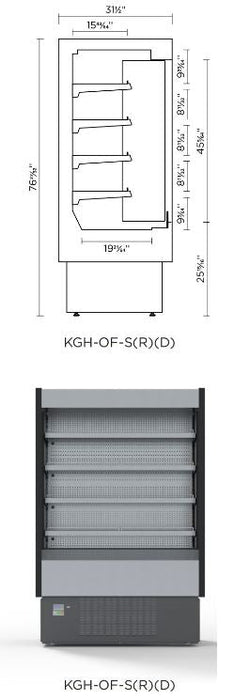 Hydra-Kool KGH-OF-80-S KGH-OF Grab-N-Go High Profile Case - Top Restaurant Supplies