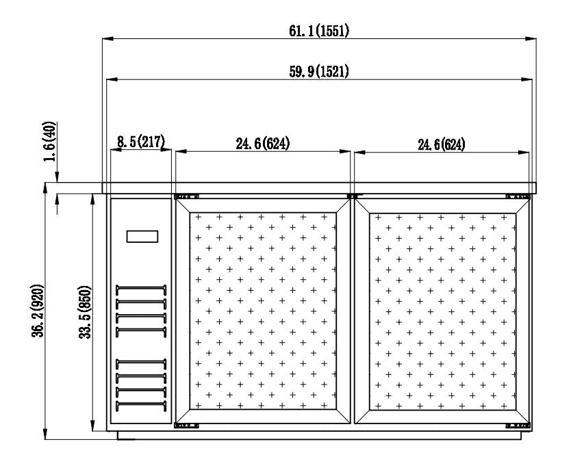 IKON IBB61-2G-24 Back Bar Swing Door, 61.1" Wide, 14.16 Cu. Ft. - Top Restaurant Supplies