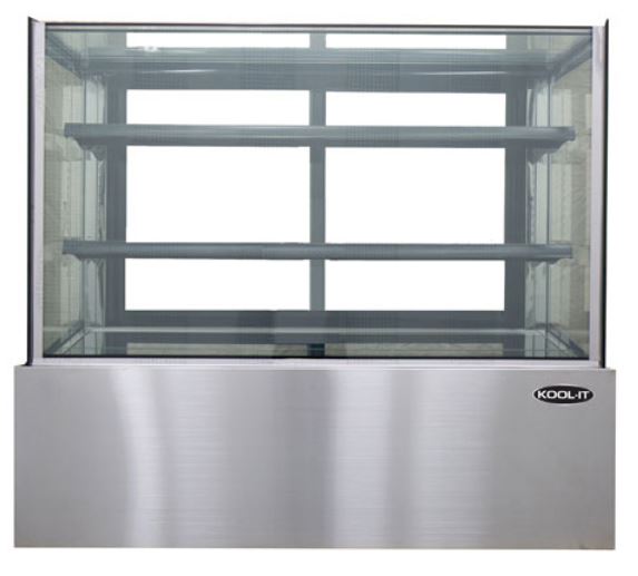 Kool-It KBF-36 Flat Glass Display Case, 35.4" Wide, 10 Cu. Ft. - Top Restaurant Supplies