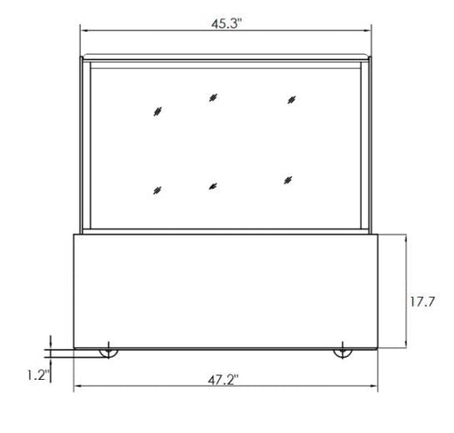 Kool-It KBF-48D Flat Glass Display Case, 48" Wide, 13.7 Cu. Ft. - Top Restaurant Supplies