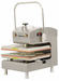 Dutchess DUT/TXM-WH* Dual Heat Rectangular Platen, Manual Tortilla/Pizza Press (White powder coat finish) 220V - Top Restaurant Supplies