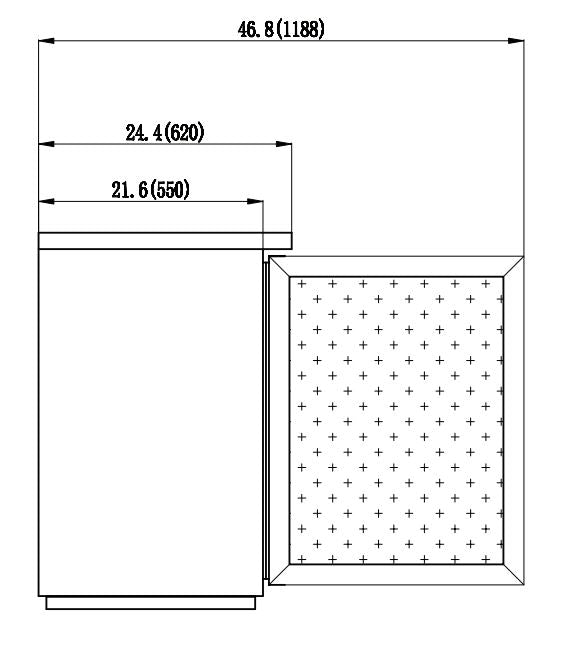 IKON IBB61-2G-24 Back Bar Swing Door, 61.1" Wide, 14.16 Cu. Ft. - Top Restaurant Supplies