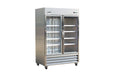 IKON IB54RG Double Glass Door Bottom Mount Refrigerator, 53.9" Wide, 43.9 Cu. Ft. - Top Restaurant Supplies