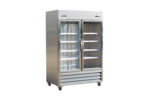 IKON IB54RG Double Glass Door Bottom Mount Refrigerator, 53.9" Wide, 43.9 Cu. Ft. - Top Restaurant Supplies