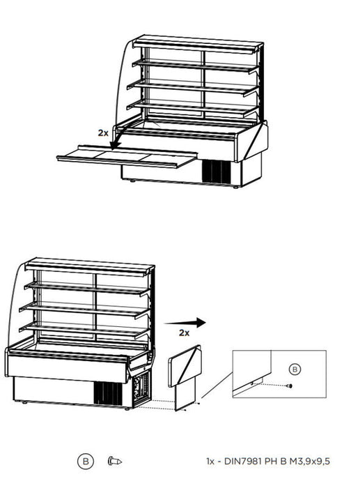Hydra Kool KBD-CG-80-D Curved Glass Bakery Deli Case - Top Restaurant Supplies