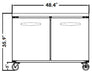 KOOL-IT KUCR-48-2  UNDERCOUNTER REFRIGERATOR - 48in - Top Restaurant Supplies