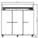 Kool-It KTSF-3 Triple Door Freezer Top Mount, 81.1" Wide, 67 Cu. Ft. - Top Restaurant Supplies